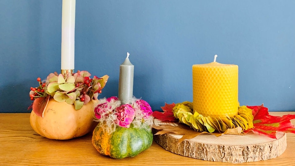 DIY Herbstdeko aus Blättern und Kürbis MDR.DE