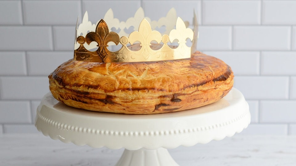 Rezept: Französischer Königskuchen mit Blätterteig, Marzipan und Apfel
