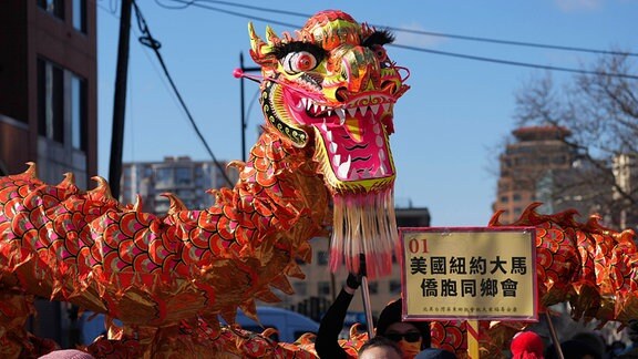 Drachen bei der Lunar New Year Celebration in Flushin