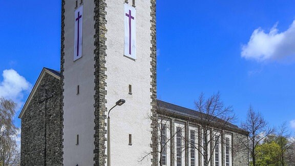 Gymnasium und Kreuzkirche in Chemnitz