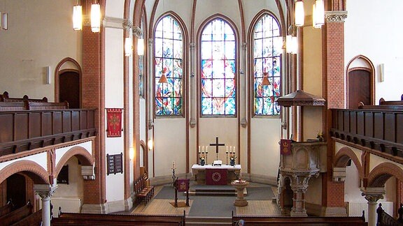 Der Innenraum einer Kirche