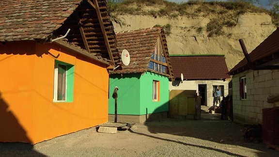 Jenny Rasche in einer Roma-Siedlung in Sibiu (Siebenbürgen)