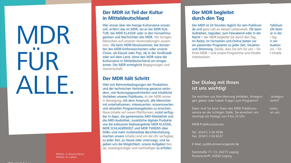 Flyer "MDR FÜR ALLE" | MDR.DE