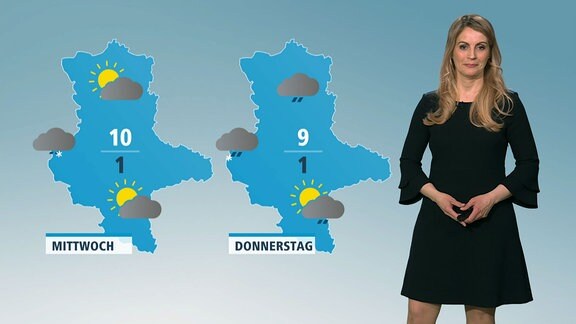 Susanne Langhans moderiert das Wetter.