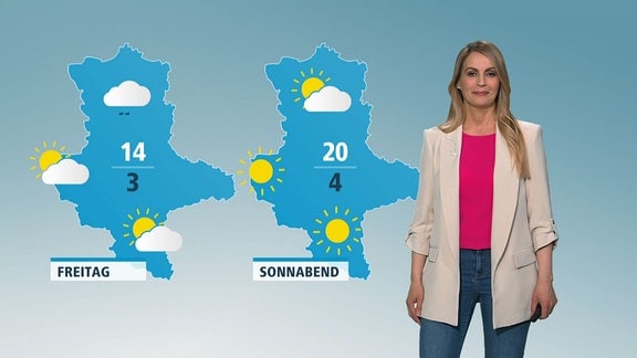 Susanne Langhans moderiert das Wetter.
