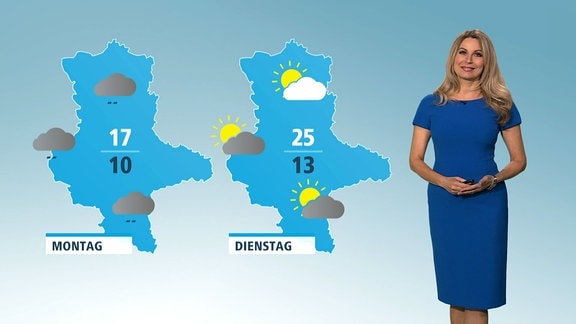 Maira Rothe moderiert das Wetter.