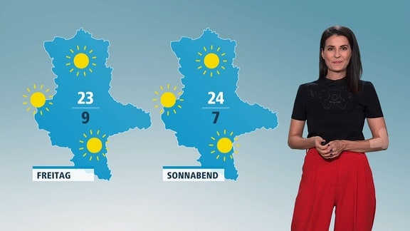 Stephanie Meißner moderiert das Wetter.