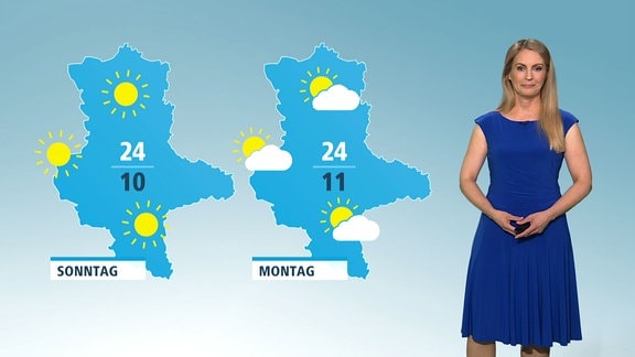 Susanne Langhans moderiert das Wetter.