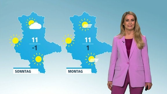 Susanne Langhans moderiert das Wetter.