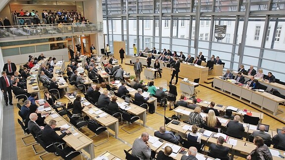 Blick in eine Landtagssitzung Sachsen-Anhalt