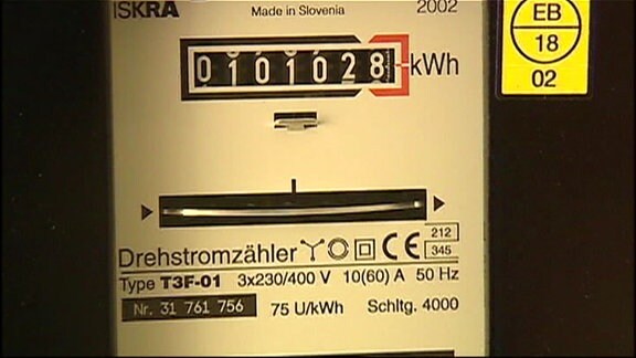 Eine kWh-Anzeige.