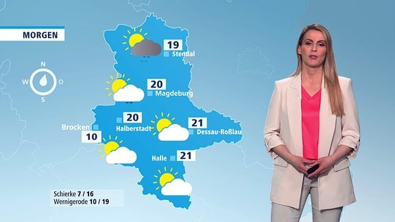Susanne Langhans mit den Wetteraussichten für morgen