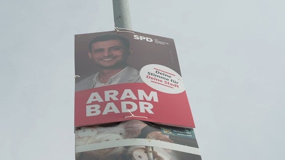 Ein Wahlplakat von Aram Badr.