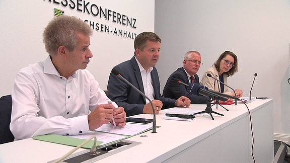 Pressekonferenz des Kabinetts von Sachsen-Anhalt