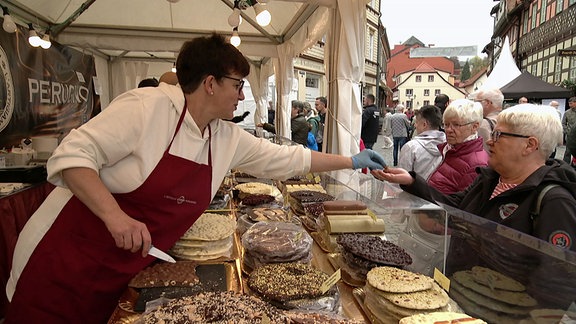 Stand beim Schokofestival in Wernigerode