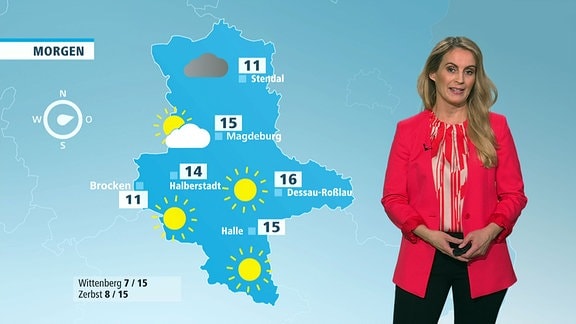 Susanne Langhans mit den Wetteraussichten für morgen