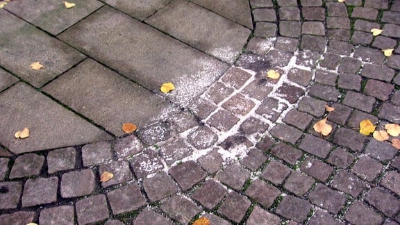 Fehlende Stolpersteine im Pflaster