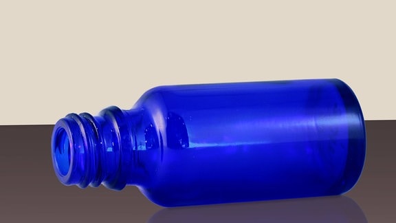 Blaue Glasflasche Blaue Glasflasche