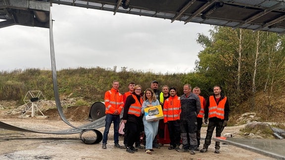 Elena Pelzer besucht die Kemmlitzer Kaolinwerke in Mügeln