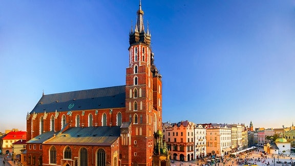 Die Marienkirche ist ein bedeutendes Wahrzeichen der Stadt Kraków / Krakau.