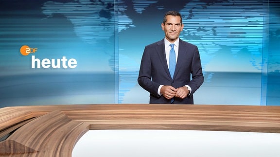Die ZDF-Montage zeigt ZDF-Moderator Mitri Sirin im Studio der 19-Uhr-«heute»-Sendung. Der 50-Jährige moderiert die Sendung ab 11.10.2021. 