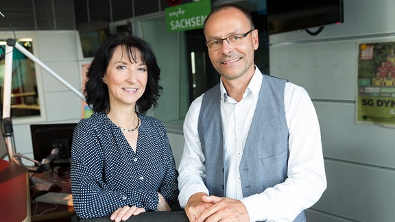 Sachsenradio-Moderatoren Heike Leschner und Maik Teschner