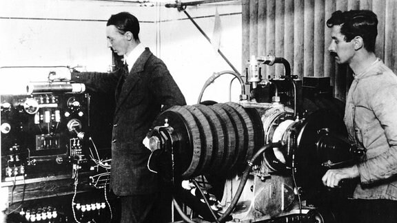 Der historische Lichtbogensender; damit wurde 1920 die erste Radiosendung in Deutschland ausgestrahlt.