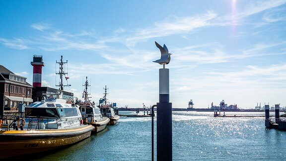 Schiffe liegen am Kai in Rotterdamm