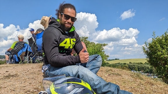 Fans und Besucher auf dem Sachsenring beim Motorrad Grand Prix 