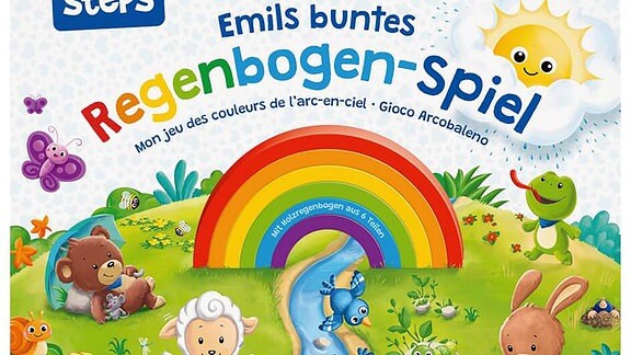 Deckel des Spiels «Emils buntes Regenbogenspiel»