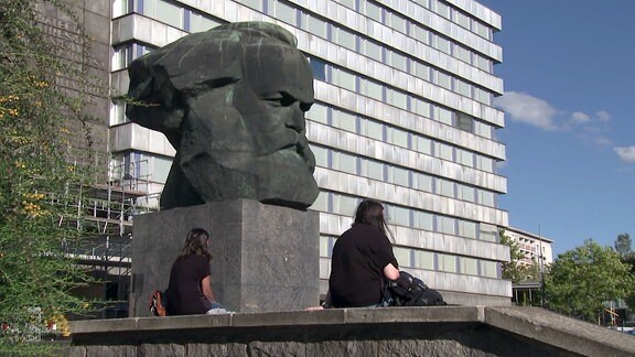 Karl-Marx Denkmal in Chemnitz.