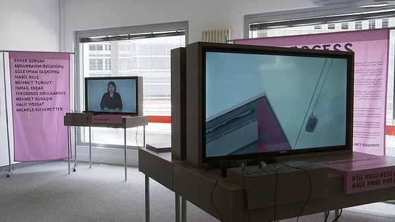 Blick in einen Ausstellungsraum des NSU-Zentrums in Chemnitz