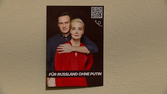 Foto mit Alexander Nawalny und seiner Frau Julia Nawalnaya