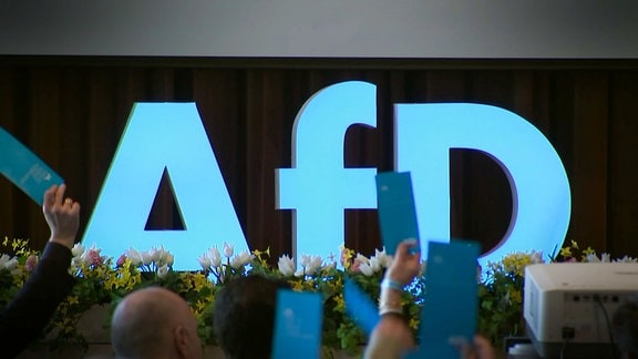 AFD Logo bei einer Abstimmung