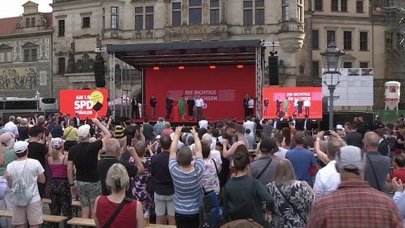 SPD-Wahlkampfauftakt für die Landtagswahl Sachsen in Dresden