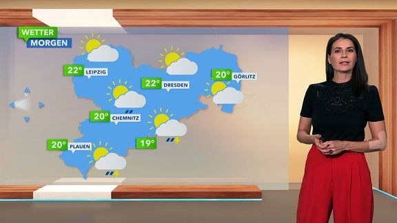 Stephanie M;eißner mit den Wetteraussichten für morgen