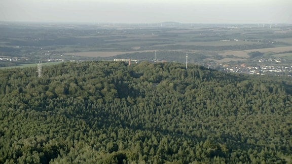 Luftaufnahme vom Rochlitzer Berg