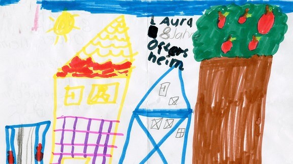 Kinderzeichnung von Laura (8) aus Oftersheim
