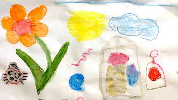 2. April | Eine Kinderzeichnung von Emil (5) aus Lützschena