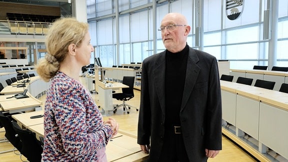Filmautorin Katja Herr spricht mit Gerd Gies – CDU-(1990 erster Ministerpräsident von Sachsen-Anhalt)
