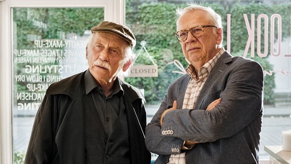Edwin (Tilo Prückner, l.) und Günter Hoffmann (Peter Lerchbaumer, r.) 