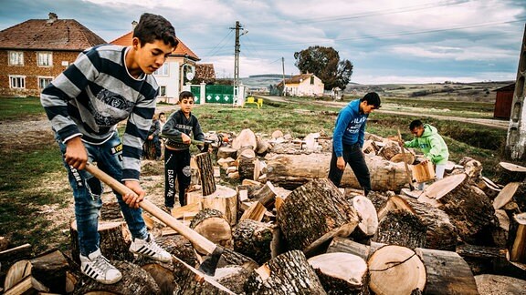 Roma-Jungs - Mehr als eine Millionen Kinder leben in Rumänien unterhalb der Armutsgrenze. Viele von ihnen sind Roma.