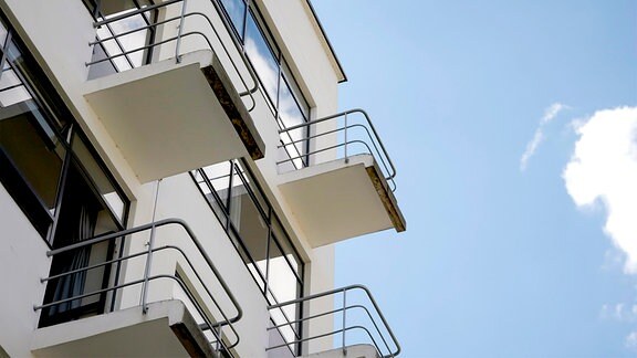 Bauhaus in Dessau - Prellerhaus-Balkone