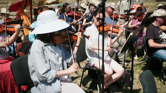 Musiker vom Symphonieorchester aus der Hauptstadt Chișinău