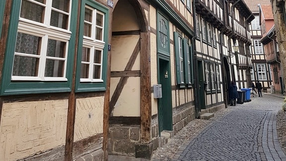 Eine Gasse in Quedlinburg