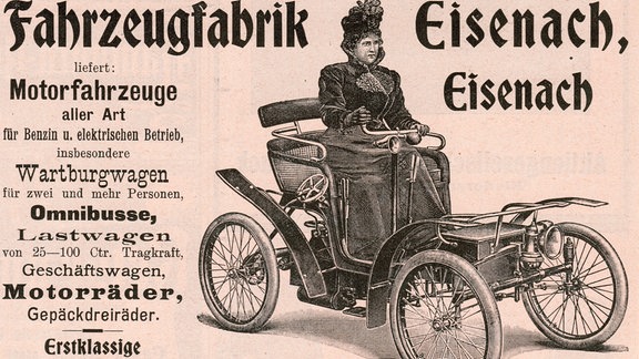 Werbung 1900 mit Wilhelmine Ehrhardt