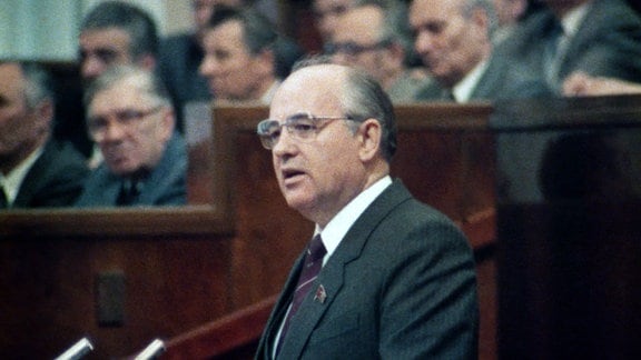 Michail Gorbatschow, von 1985 bis 1991 Generalsekretär des Zentralkomitees der Kommunistischen Partei der Sowjetunion.
