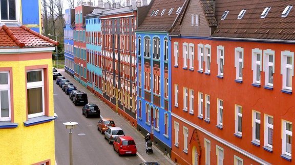 Prägt das bunte Stadtbild Magdeburgs - die Otto-Richter-Straße