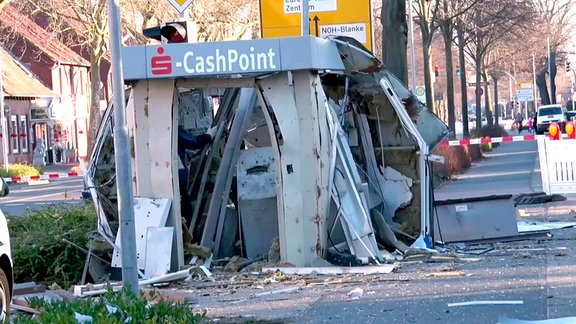 Einer von mehreren Hundert jährlich gesprengten Geldautomaten in Deutschland.