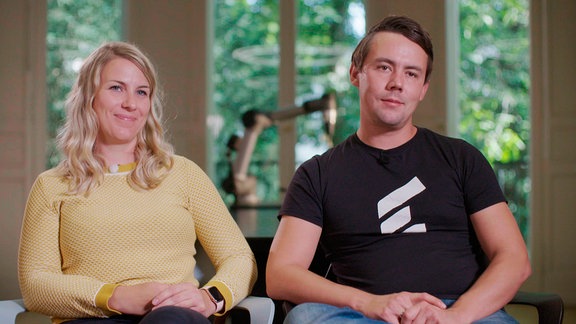 Maria und Christian Piechnick, zwei der Gründer des Dresdner Startups WANDELBOTS.
